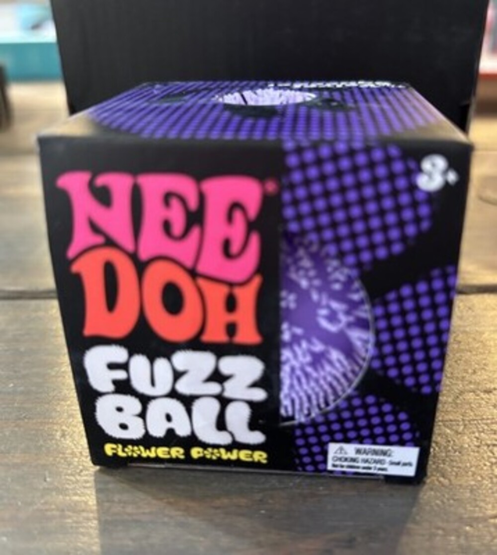 🔥VIRAL - NeeDoh Fuzzball FLOWER POWER - The Velvet Squeeze Squish Ball Purple